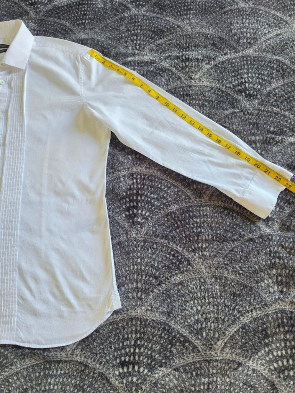 JOHN VARVATOS STAR USA Mens Slim Fit White Tuxedo Shirt - Picture 5 of 16